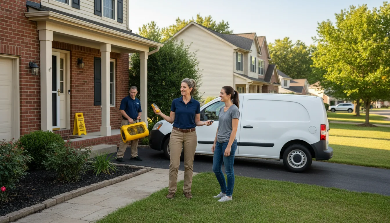 Residential water damage restoration in Kim, CO